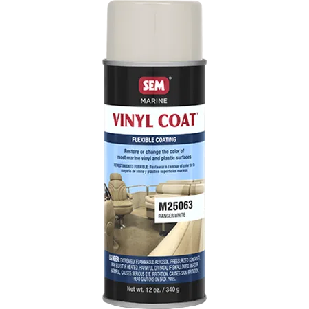 M25063 – SEM PRODUCTS Paint, For Vinyl And Plastic Marine Surfaces Ranger White 16 Ounce Aerosol Can